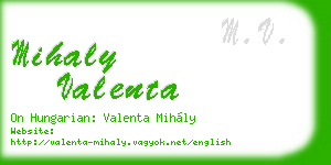 mihaly valenta business card